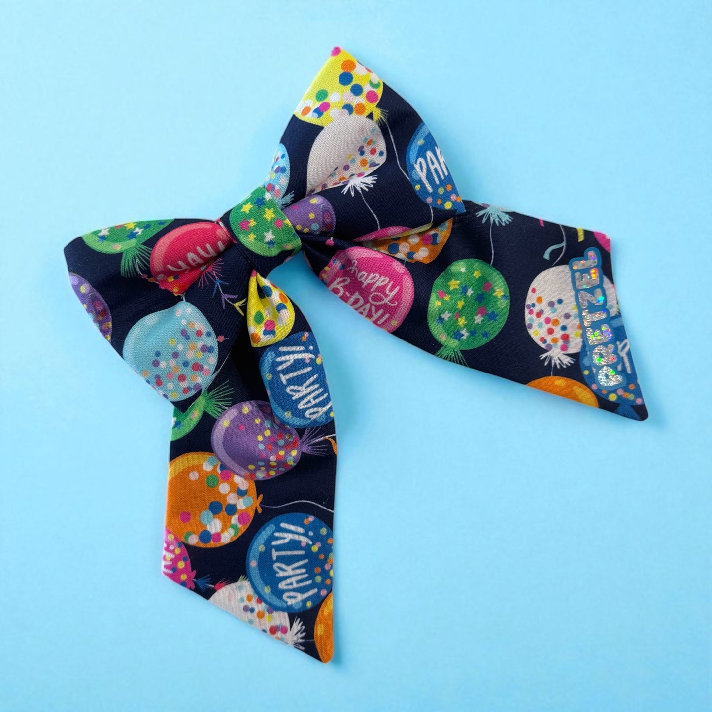 Happy B'day Balloons Collar Bows