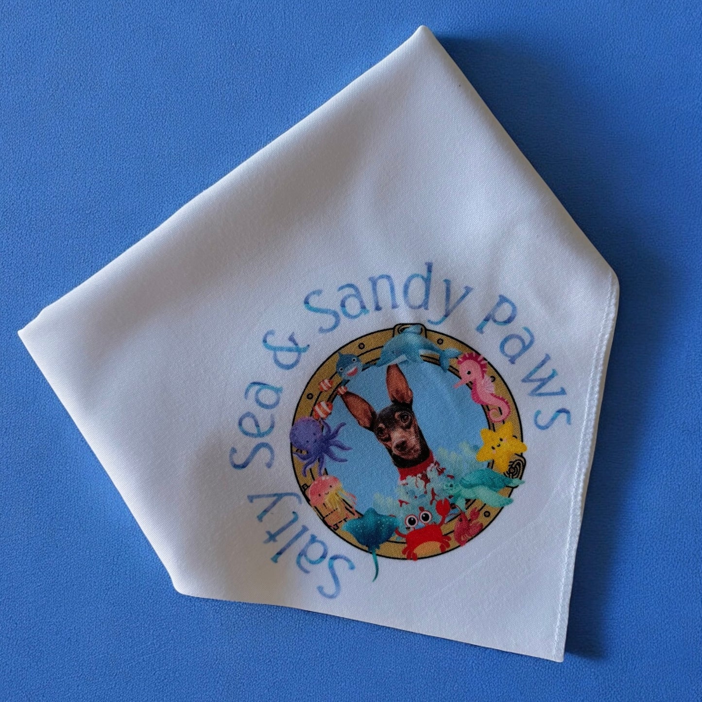 Custom Cartoon Portrait Bandana || Dog Mum Designs