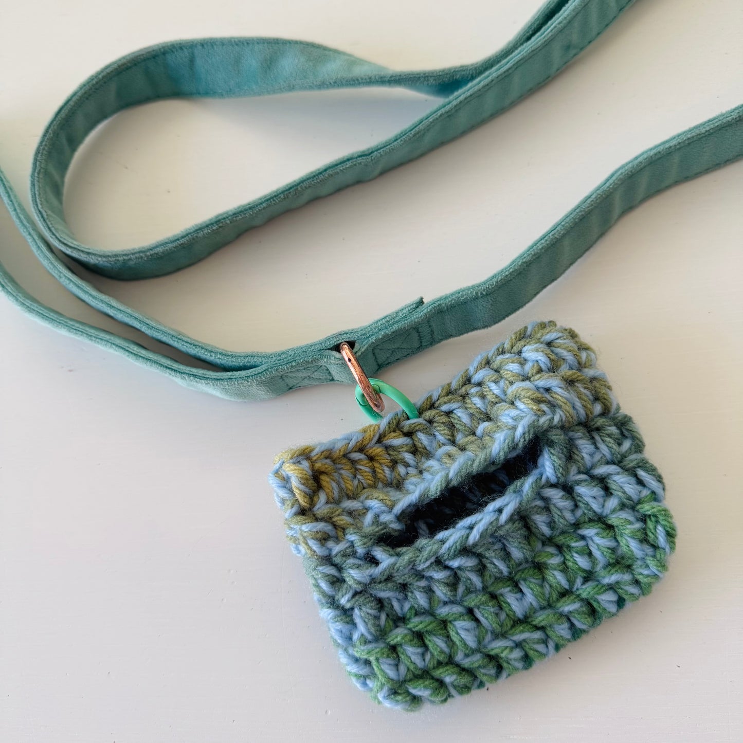 Kenzie's Crochet Poop Bag Holder: Dragon Scales