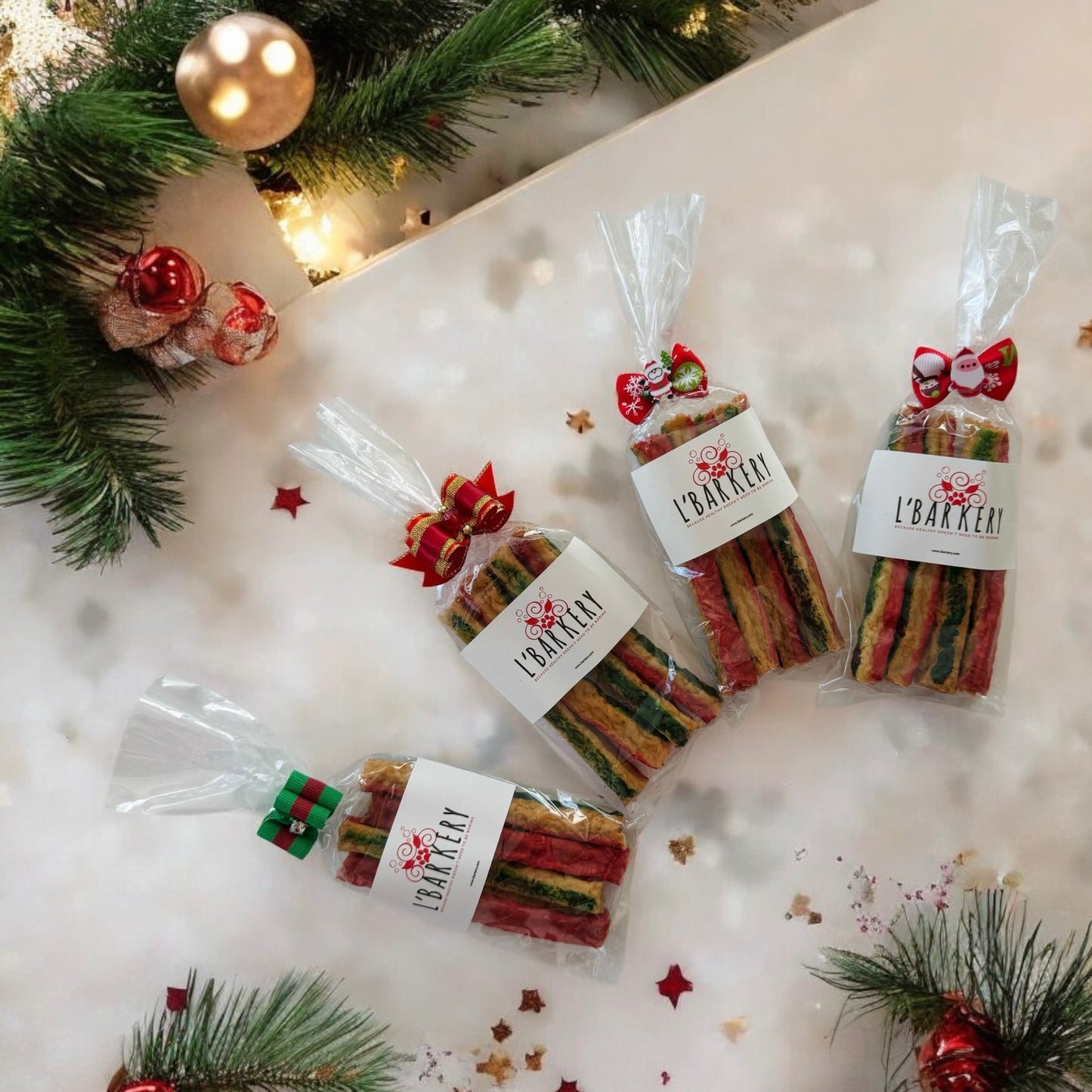 L'Barkery Christmas Santa Stix - 4pc