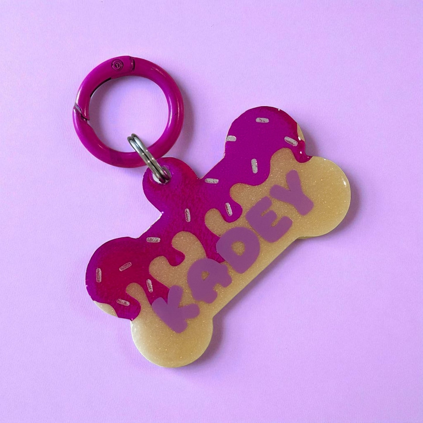 Donut Glaze Pet ID Tag