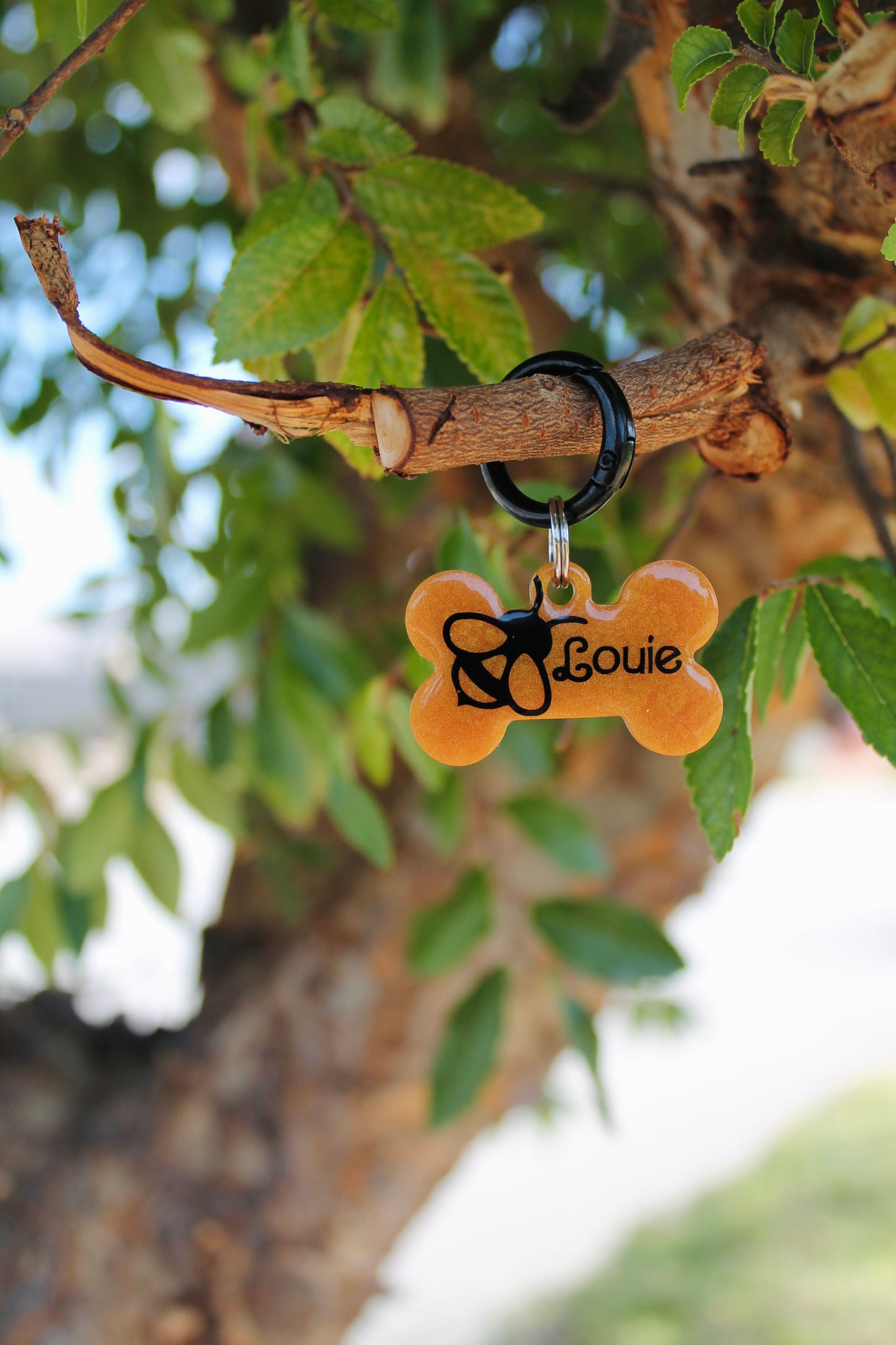 Golden Bee Pet ID Tag