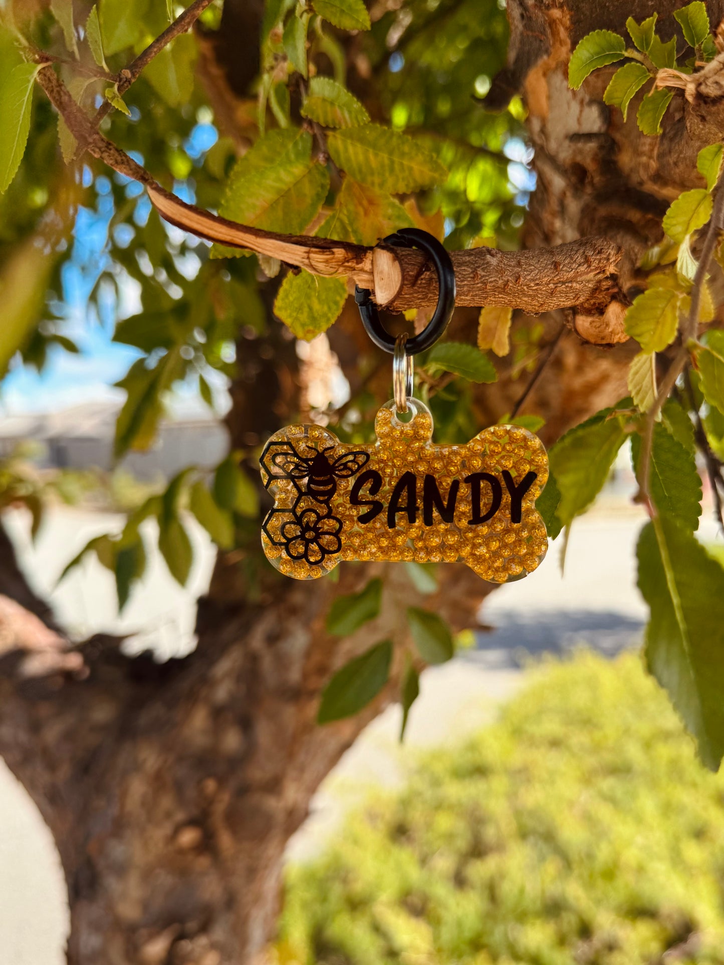 Golden Hive Bee Pet ID Tag