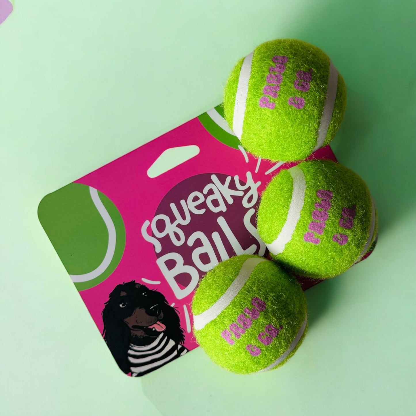 Small Squeaky Tennis balls | Pablo & Co