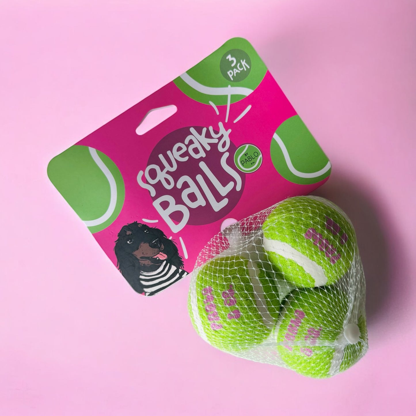 Small Squeaky Tennis balls | Pablo & Co