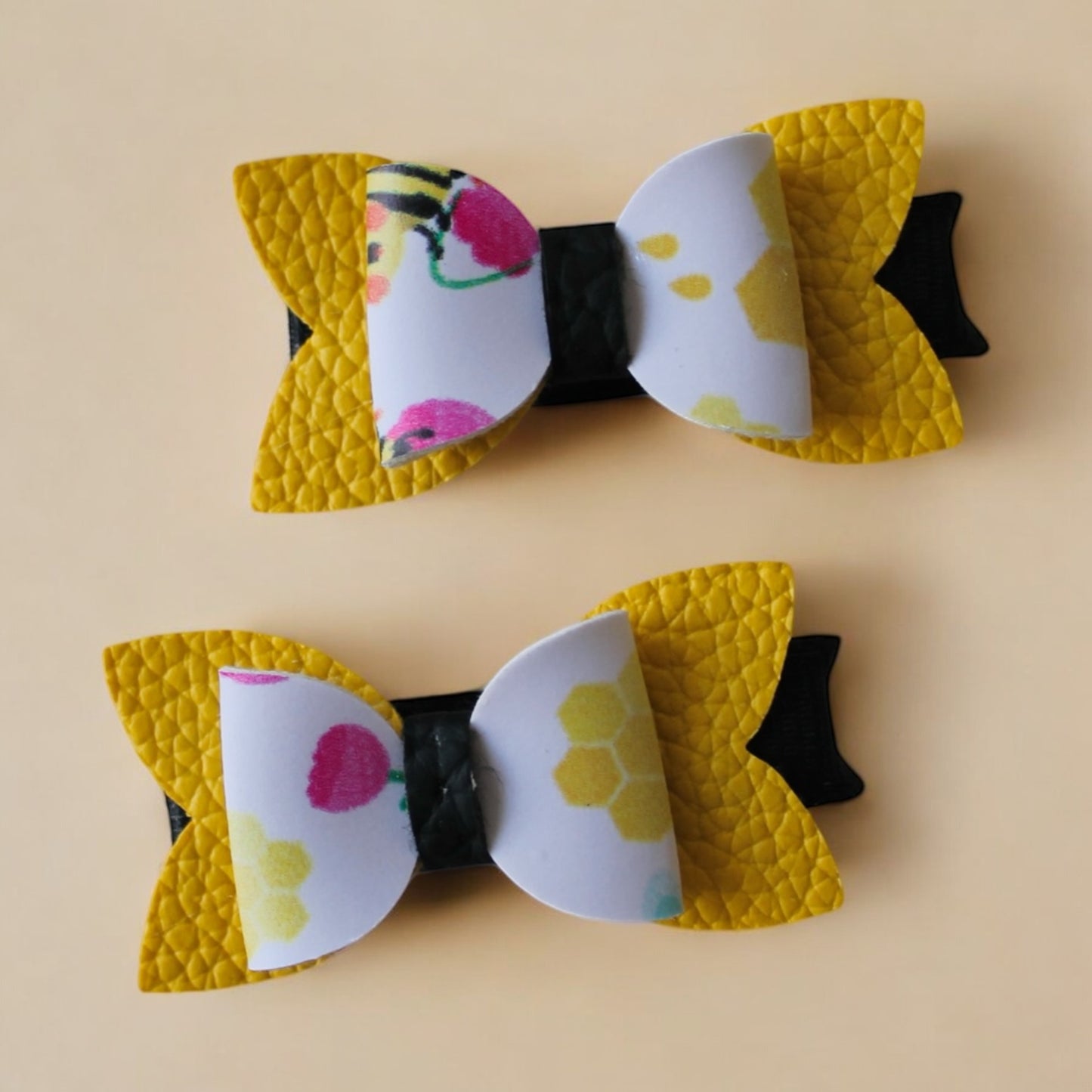 Sweet Honey Bee Mini Hair Bows