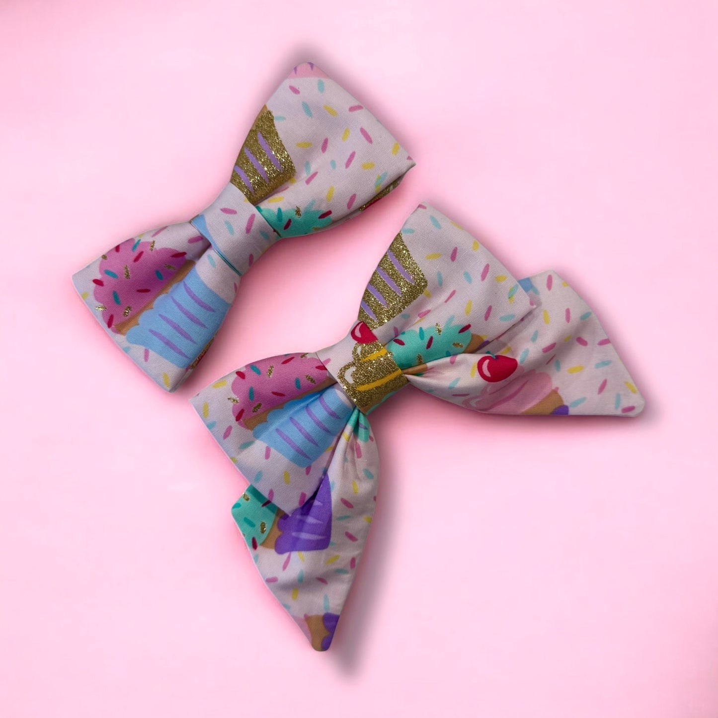 Cupcakes & Sprinkles Collar Bows