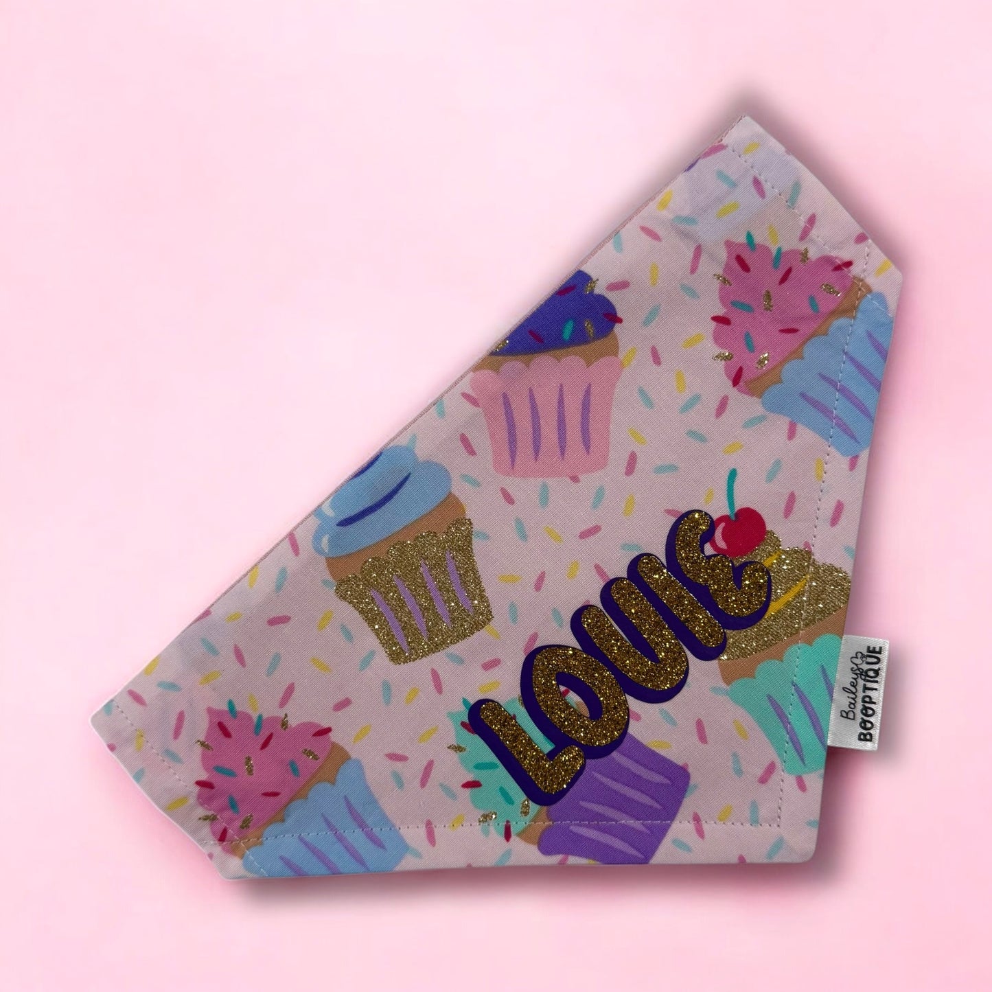 Cupcake & Sprinkles Custom Bandana