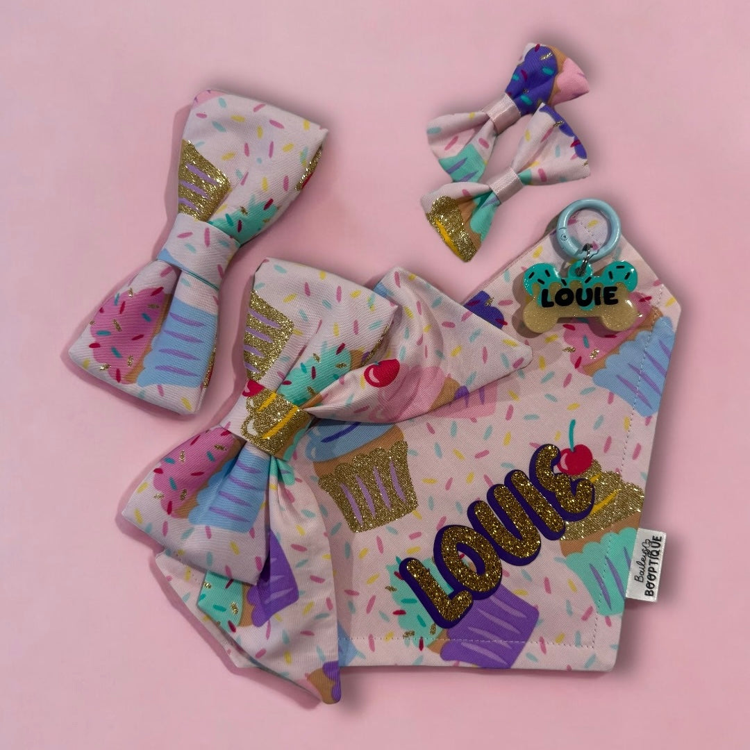 Cupcakes & Sprinkles Collar Bows
