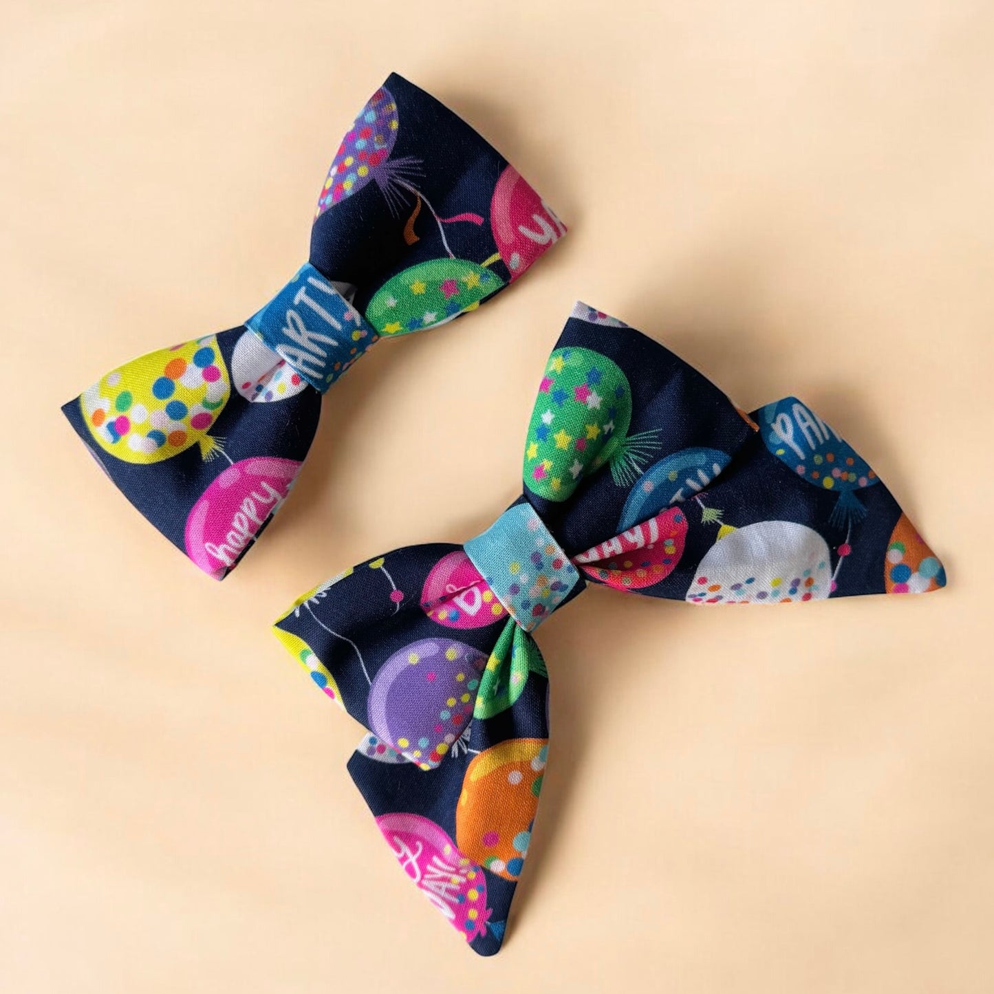 Happy B'day Balloons Collar Bows
