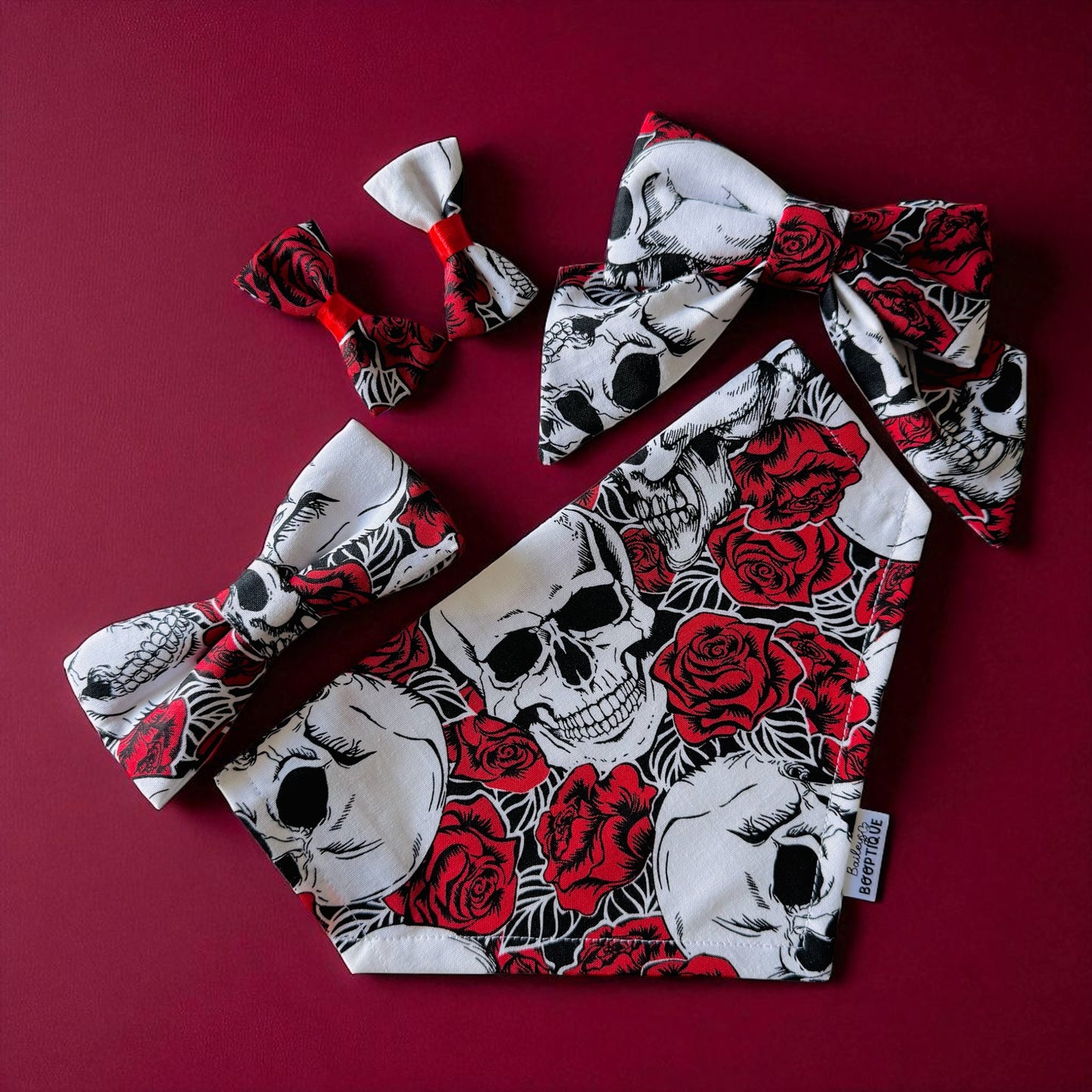 Bad To The Bone Collar Bows