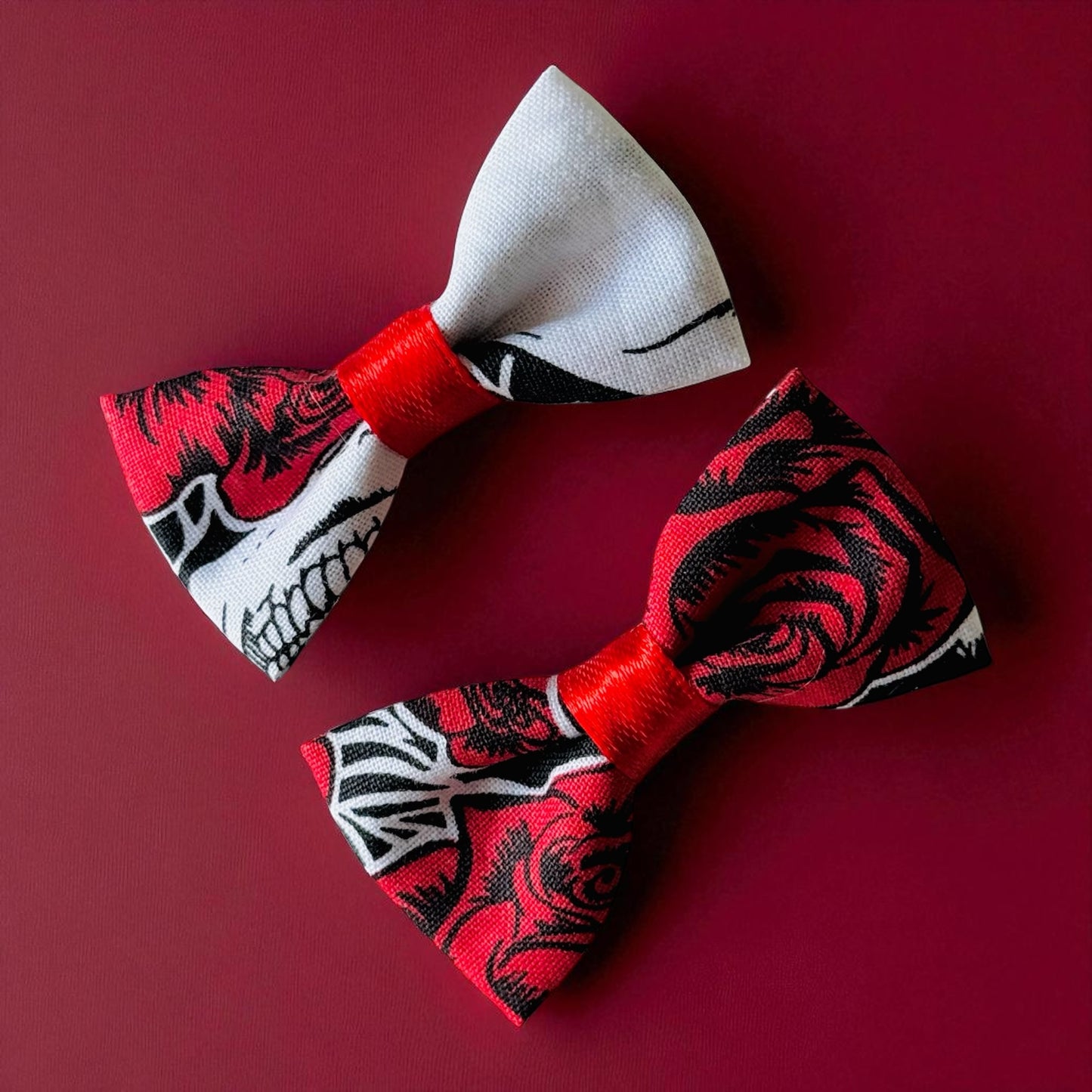 Bad To The Bone Mini Hair Bows