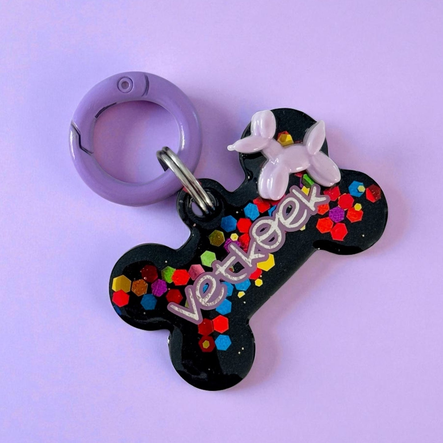 Let's Pawty Balloon Dog Pet ID Tag