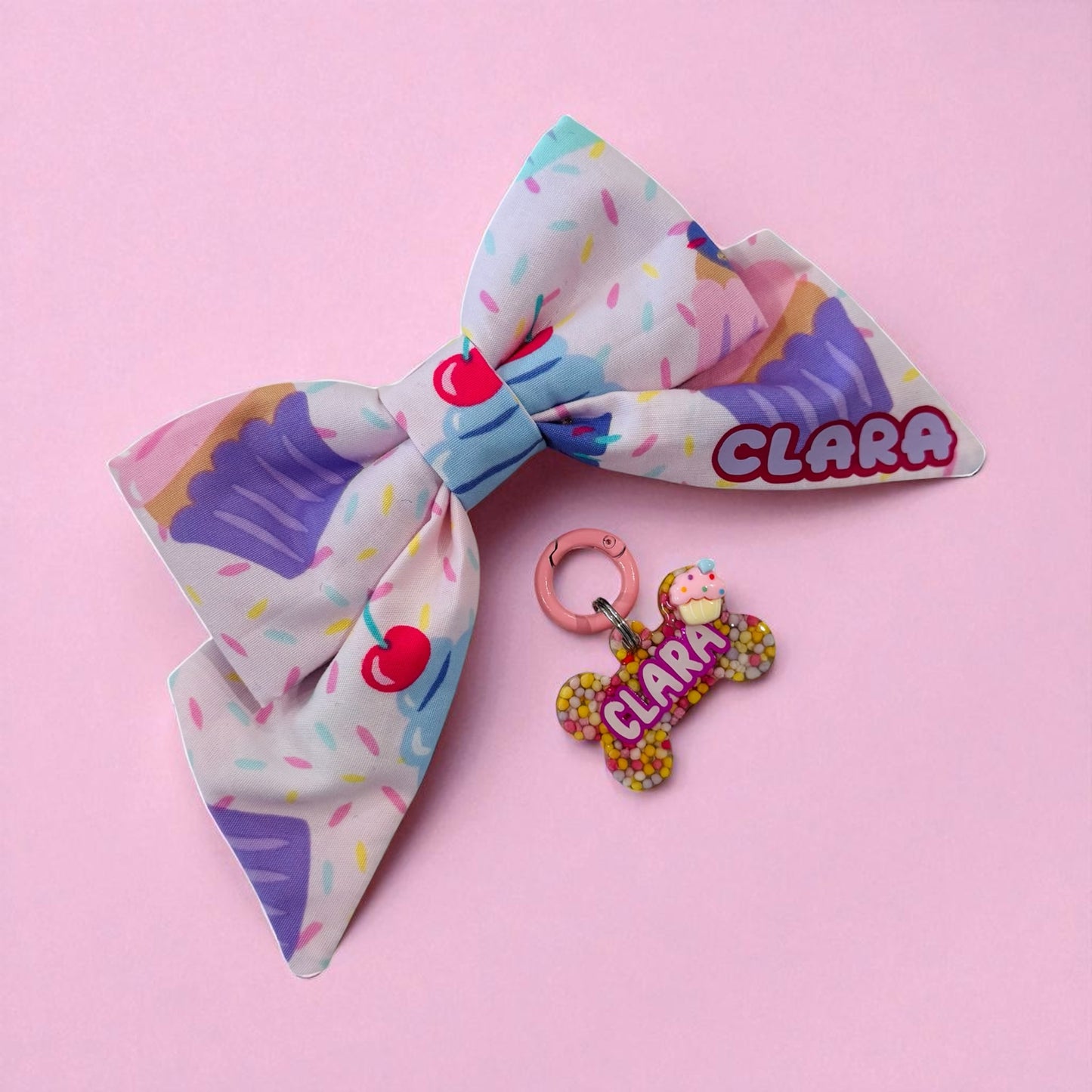 Cupcakes & Sprinkles Collar Bows