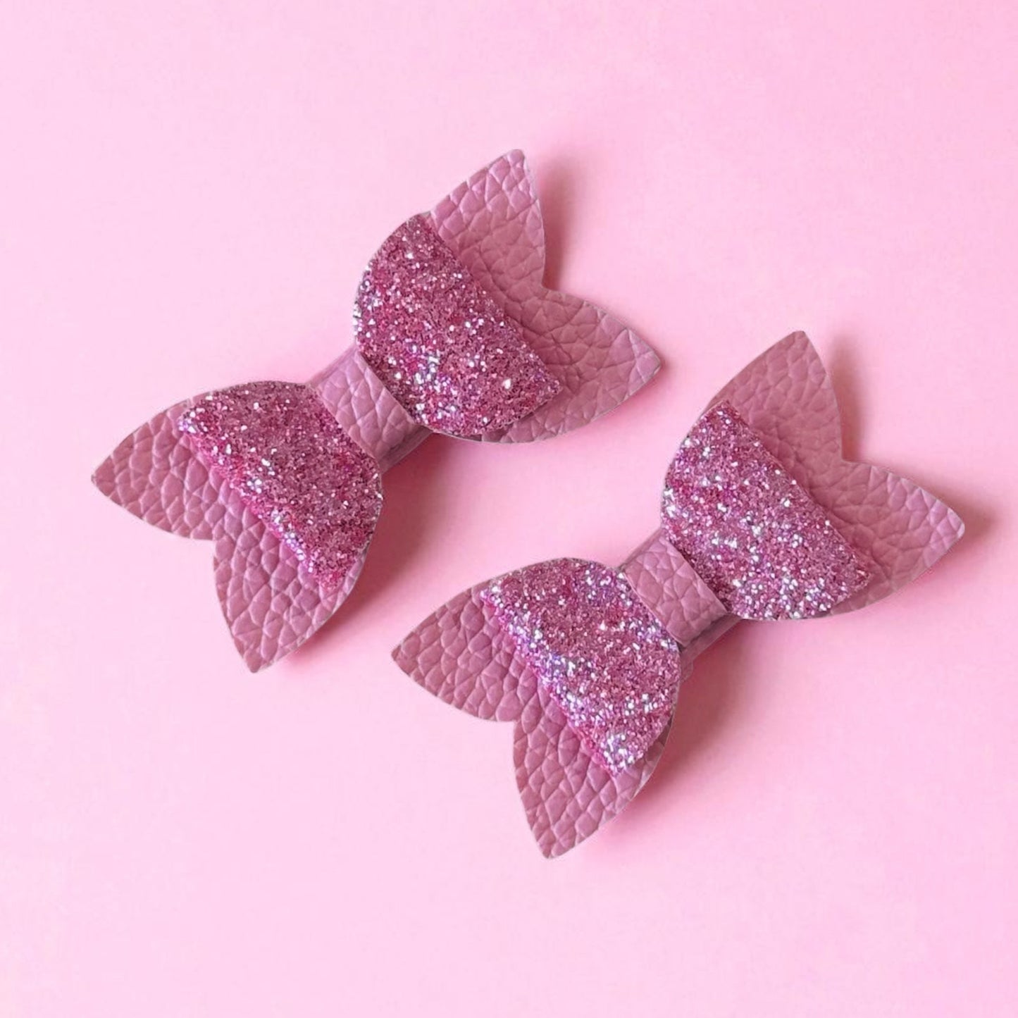 Pink Glitz Mini Hair Bows
