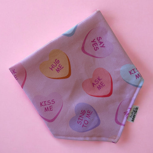 Candy Hearts Custom Bandana