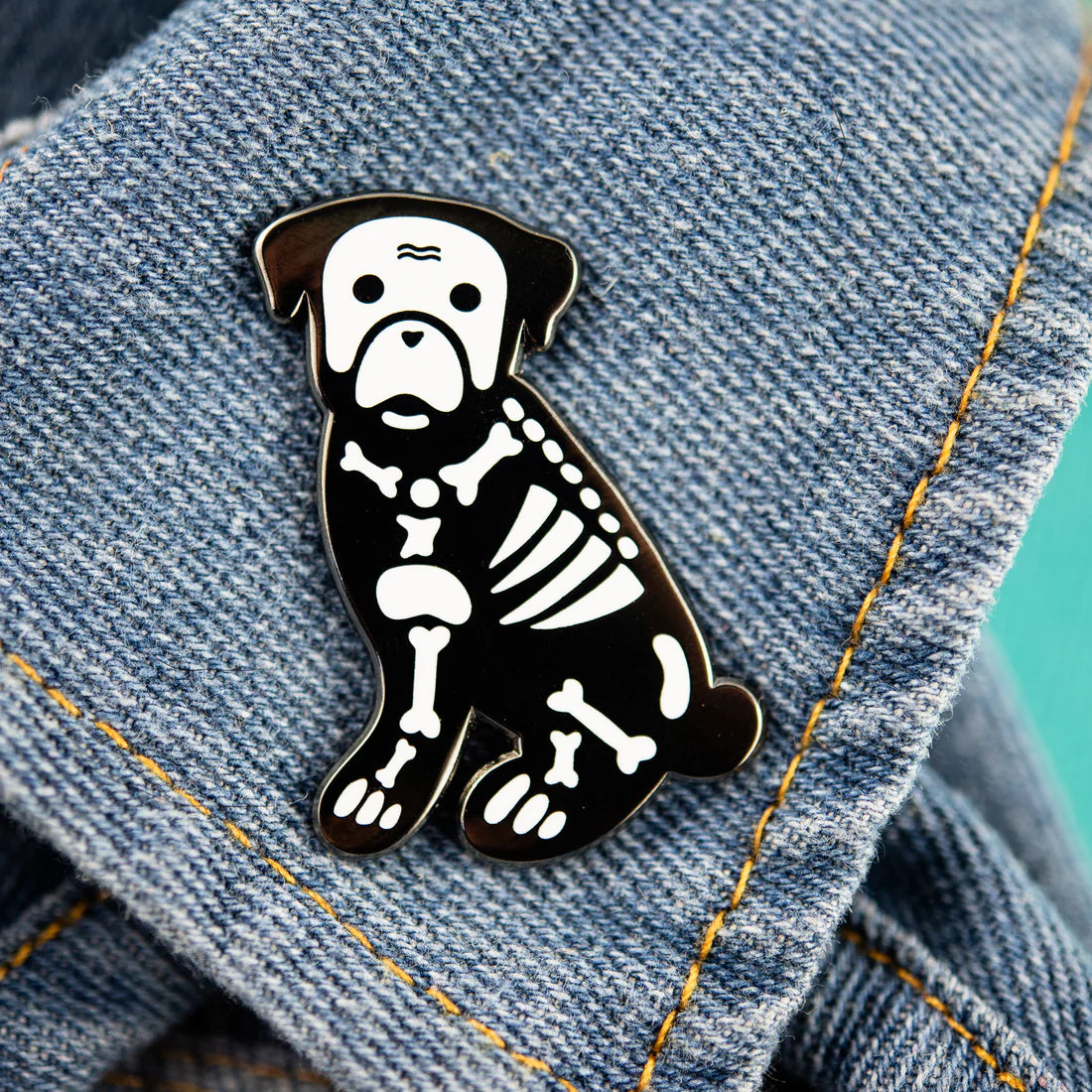 Skelo Dog Enamel Pin
