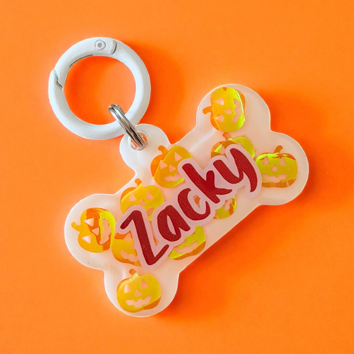 Pumpkin Patch Halloween Resin ID Tag