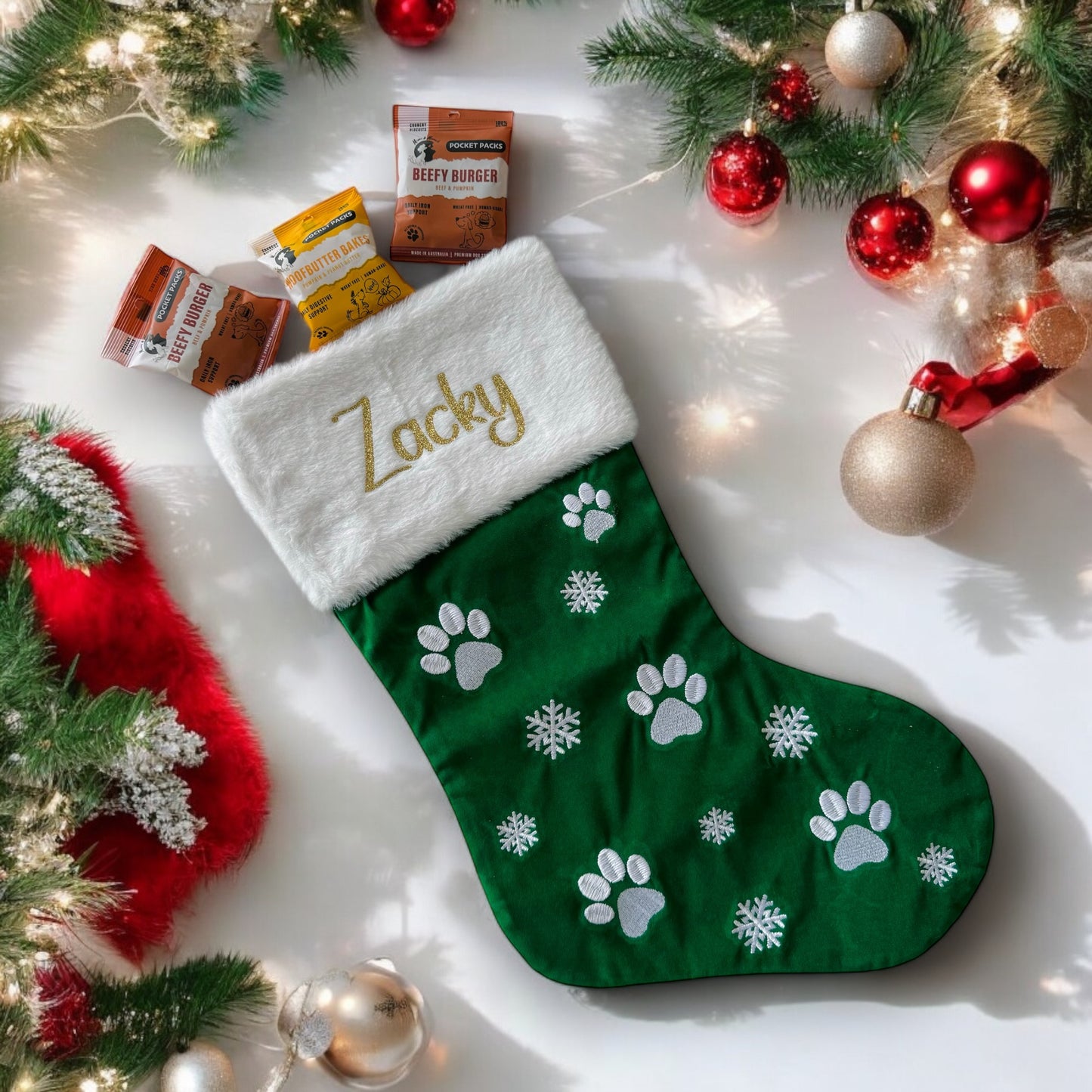 Personalised Pet Christmas Stockings; 2 Colours