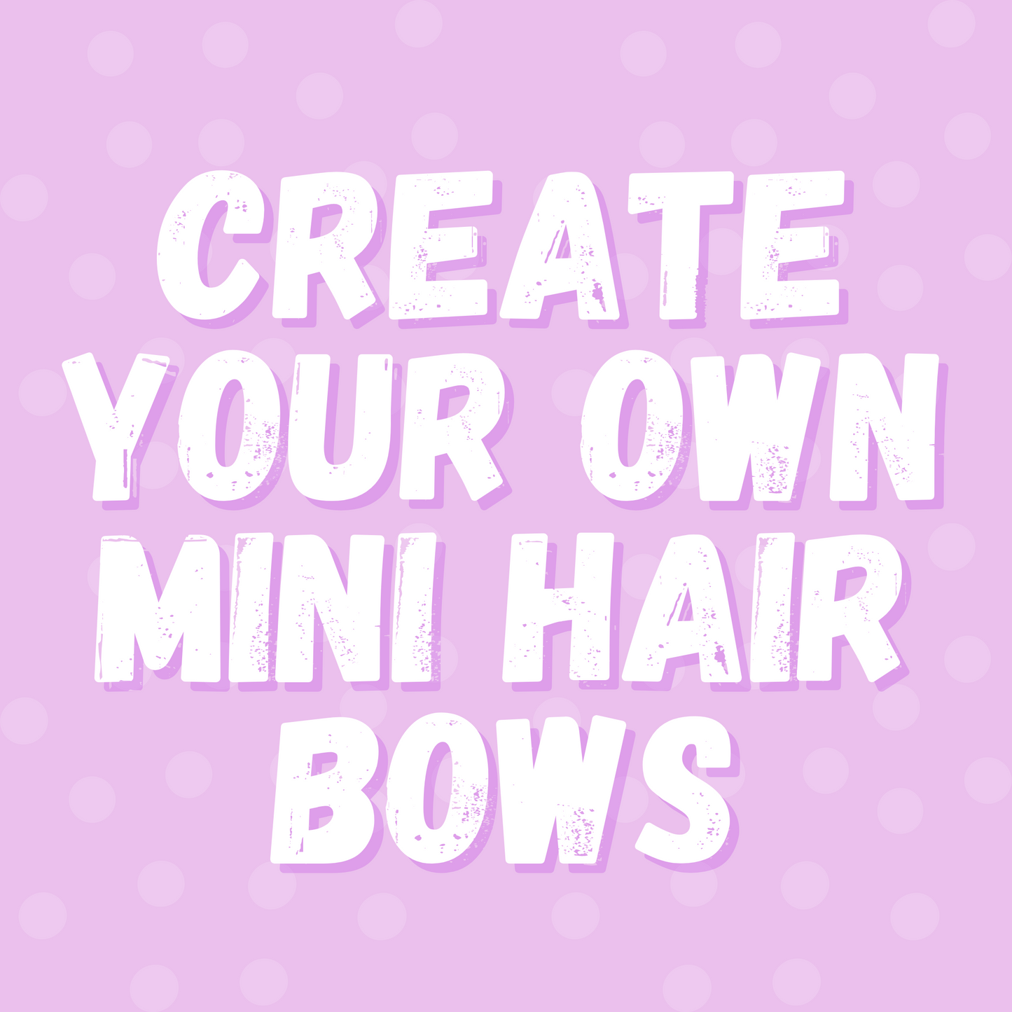 Create Your Own Fabric Mini Hair Bows