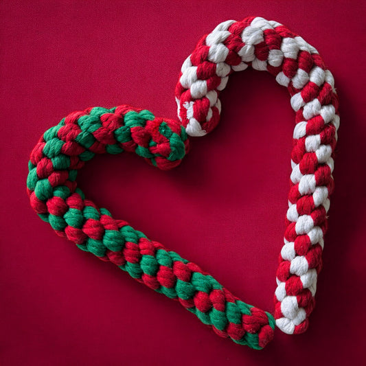 Christmas Candy Cane Rope Toy