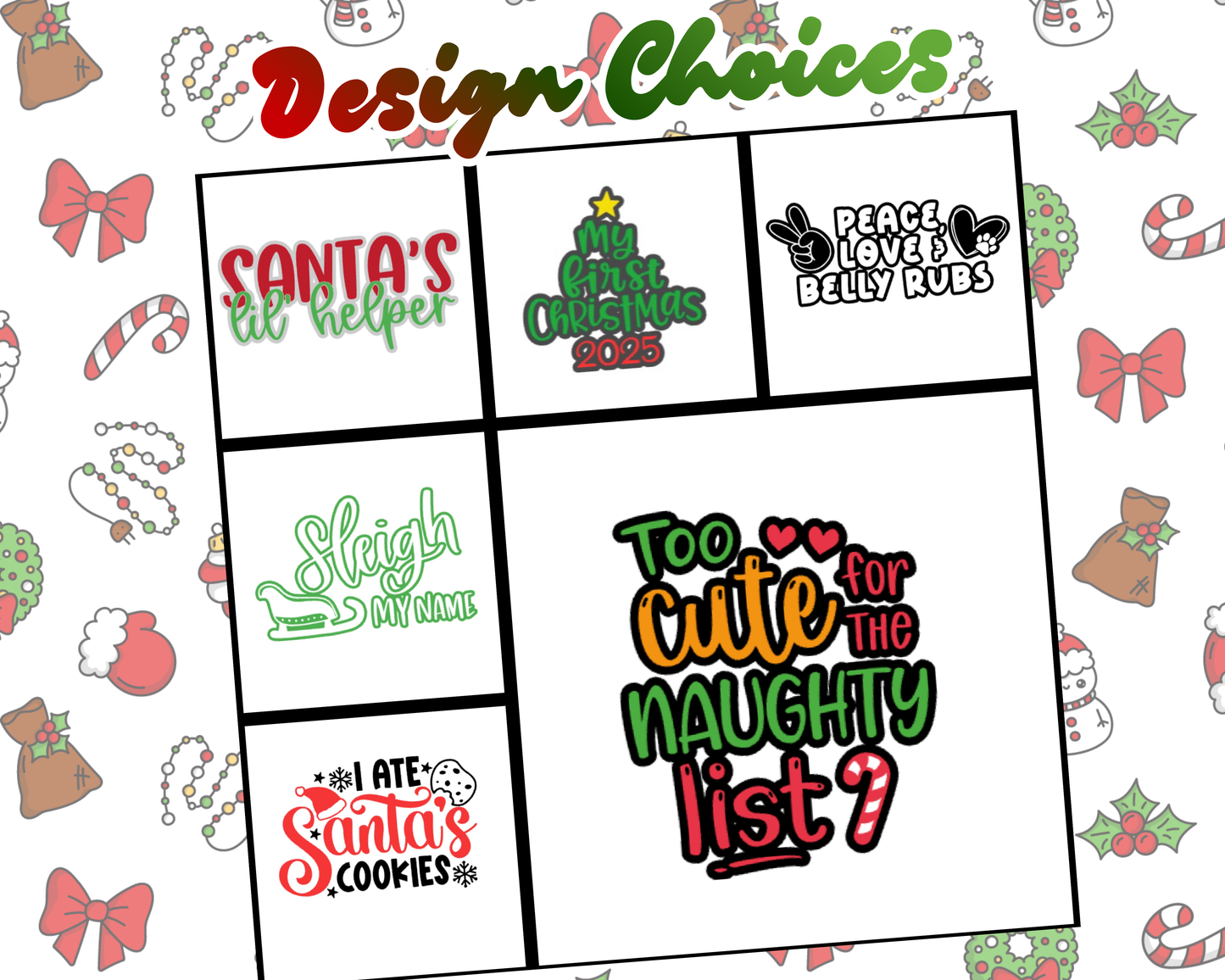 Pre-Designed Christmas Bandanas