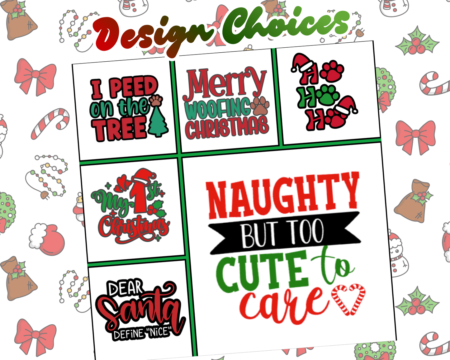 Pre-Designed Christmas Bandanas