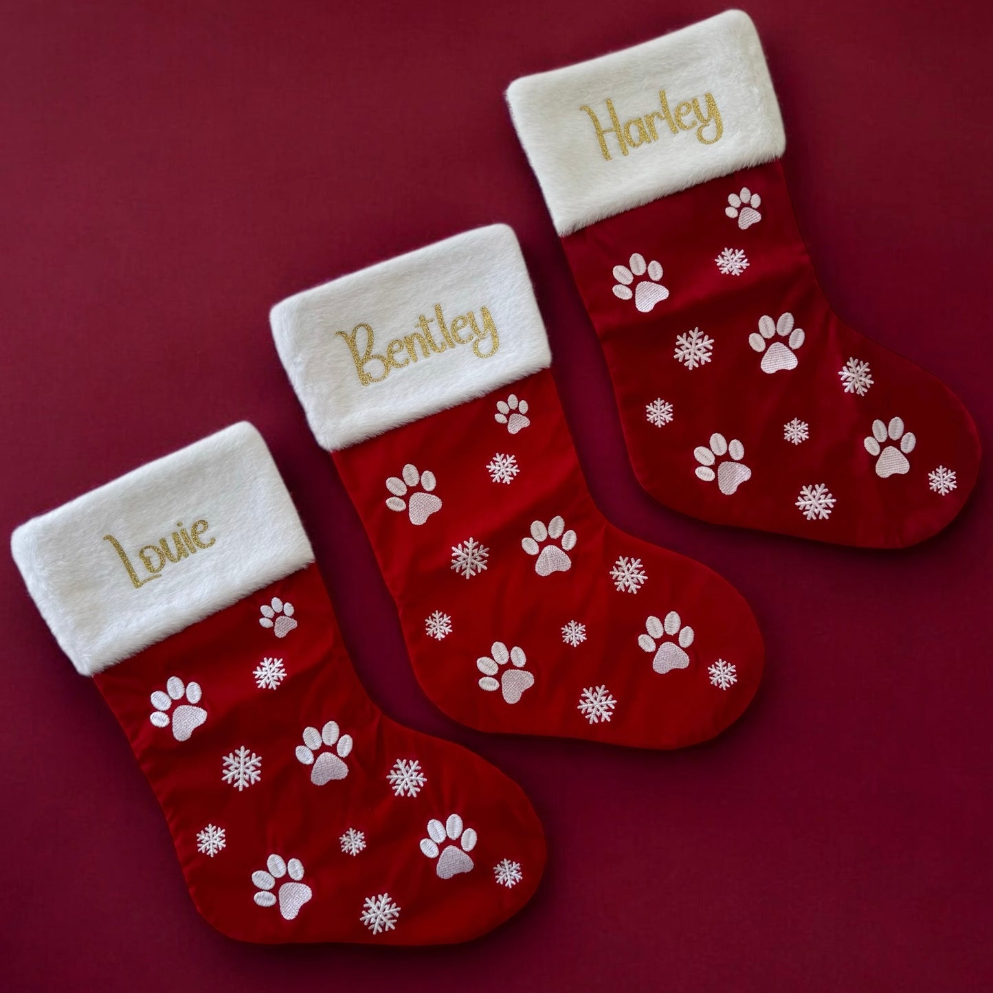 Personalised Pet Christmas Stockings; 2 Colours