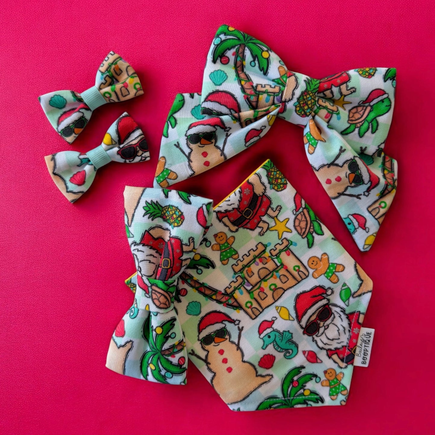 Christmas Down Under Mini Hair Bows