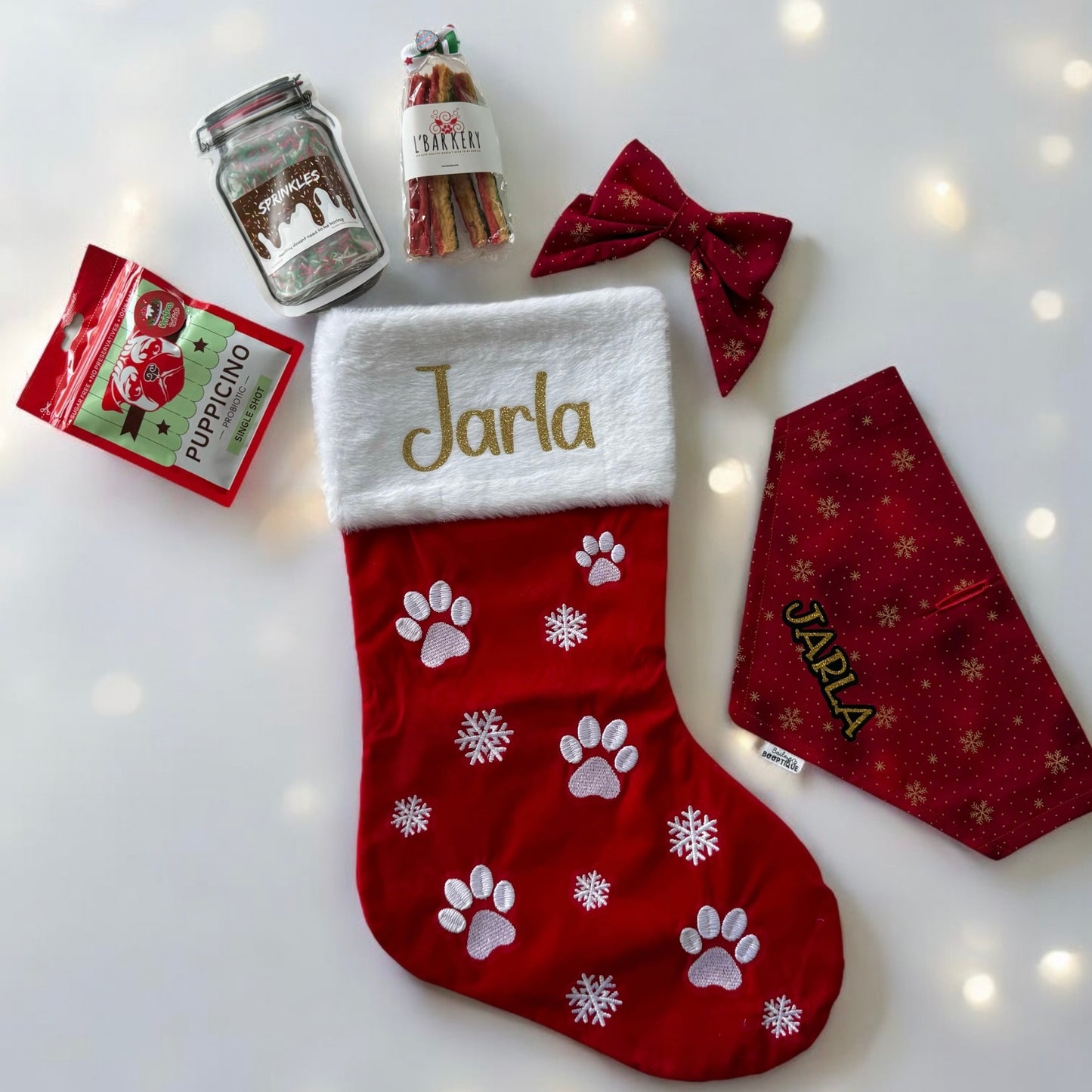 Personalised Pet Christmas Stockings; 2 Colours