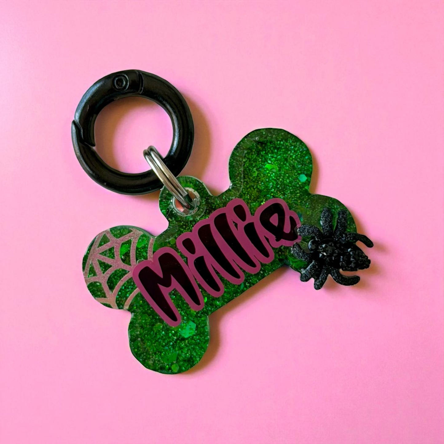 Spider Senses Halloween Resin ID Tag