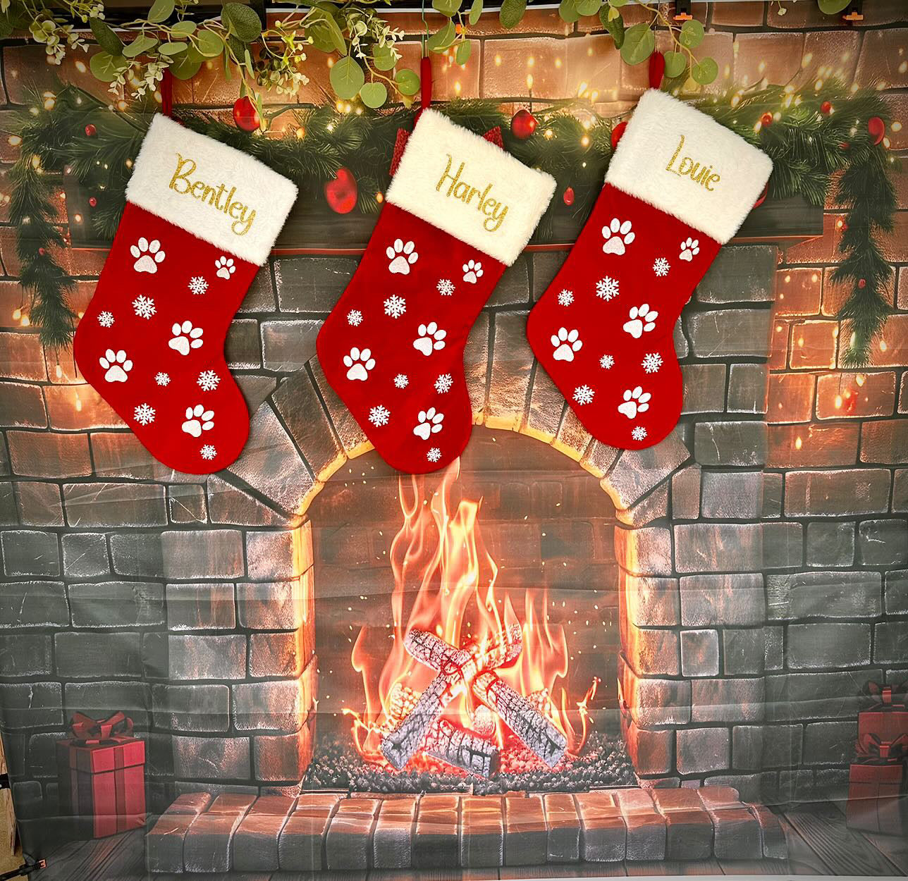 Personalised Pet Christmas Stockings; 2 Colours