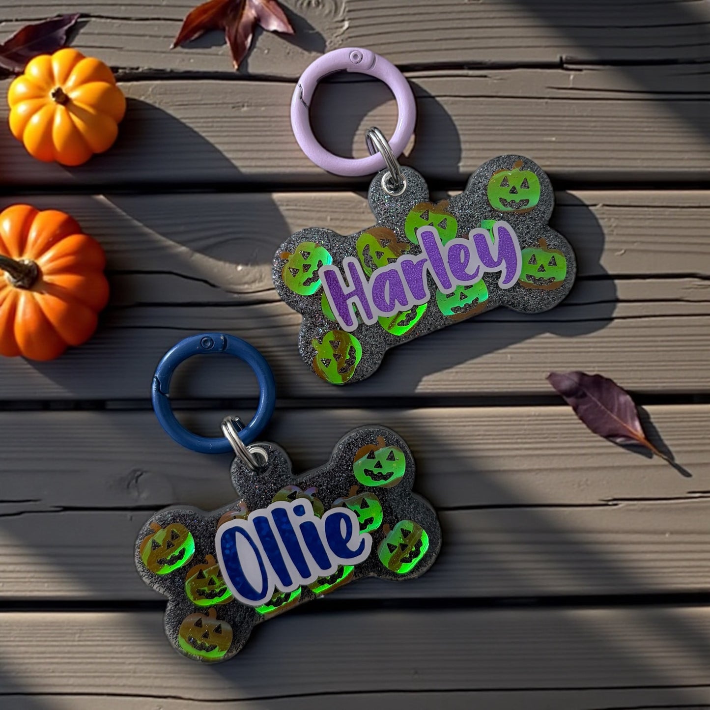 Pumpkin Scatter Resin ID Tag