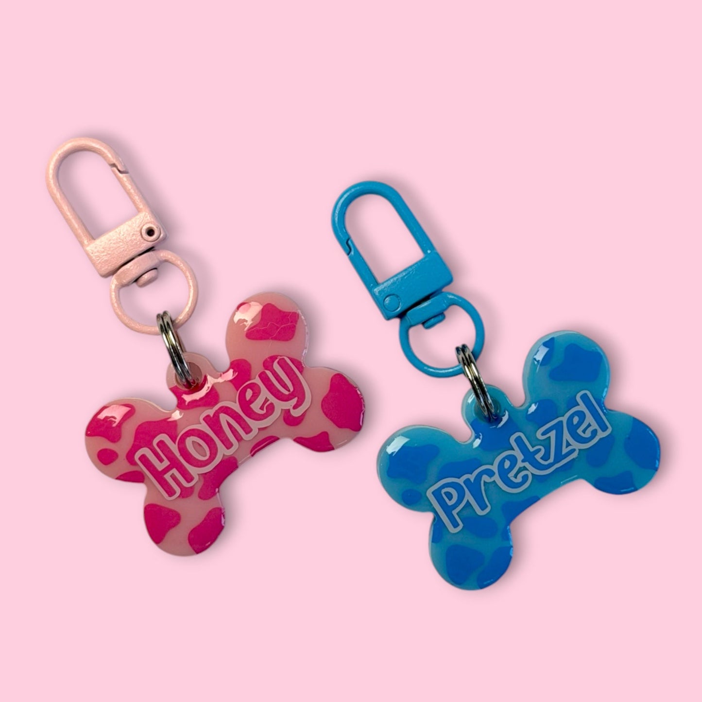 Cow Print Farm Pet ID Tag