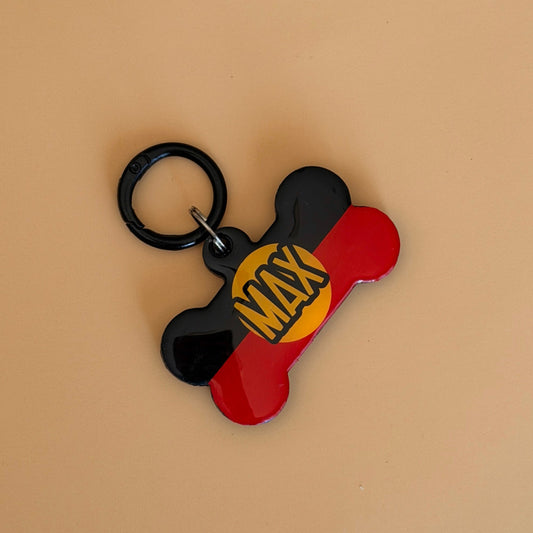 Aboriginal Flag Pet ID Tag