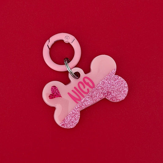 Custom Colour Sweetheart Pet ID Tag