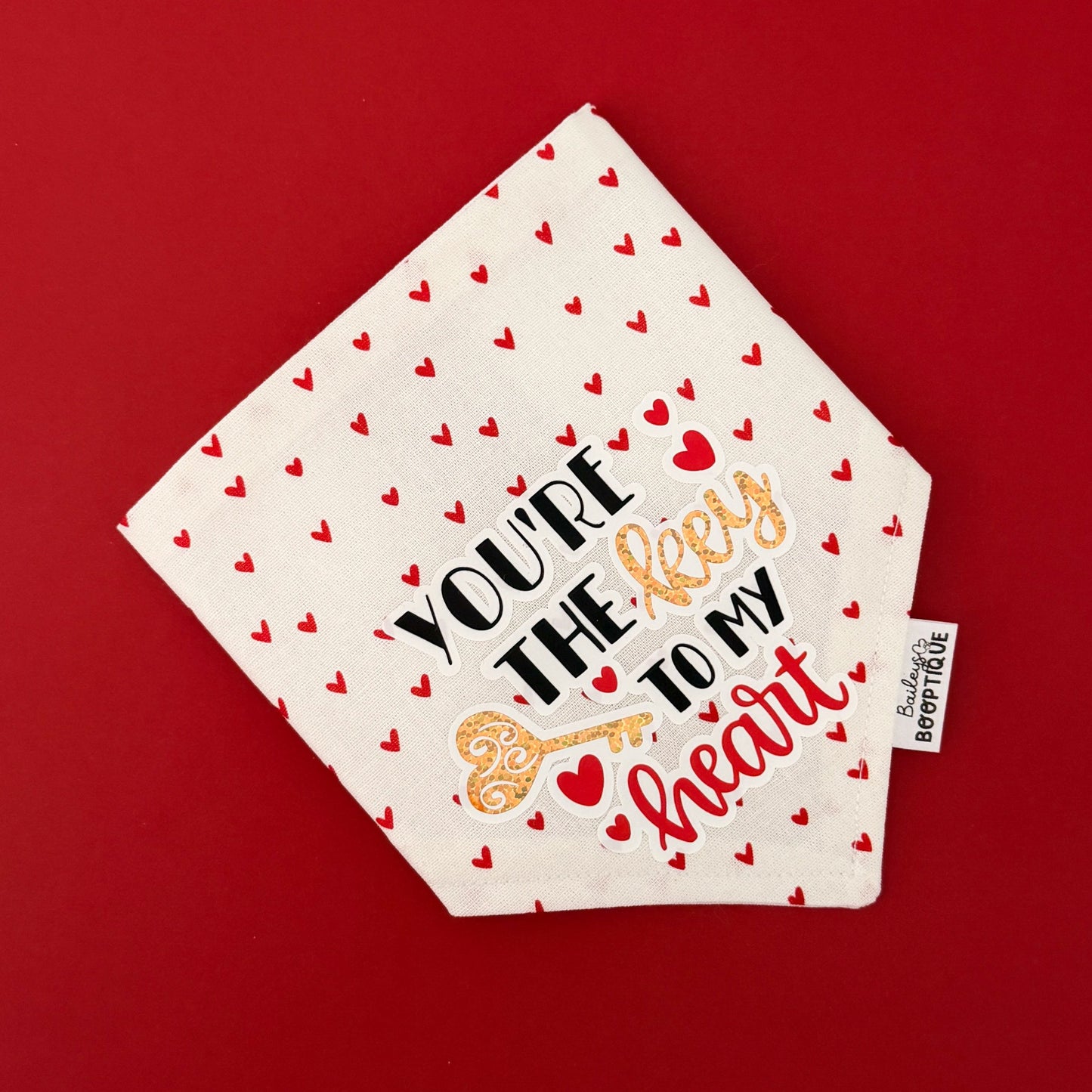 You're The Key To My Heart Custom Bandana