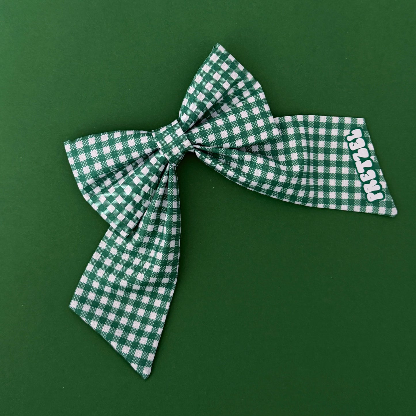 Clover Check Collar Bows