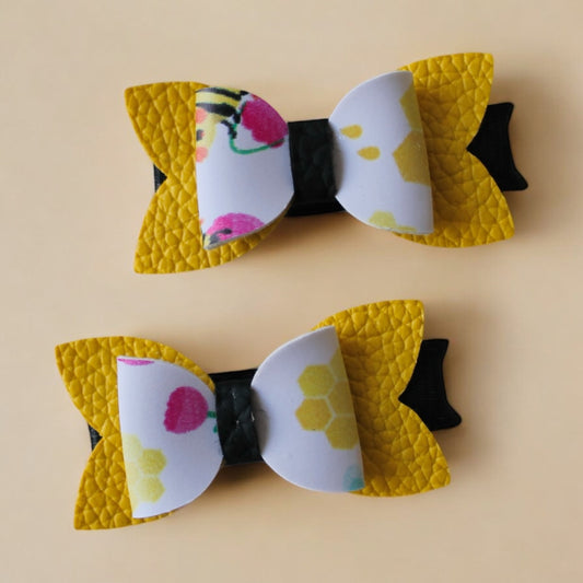 Sweet Honey Bee Mini Hair Bows