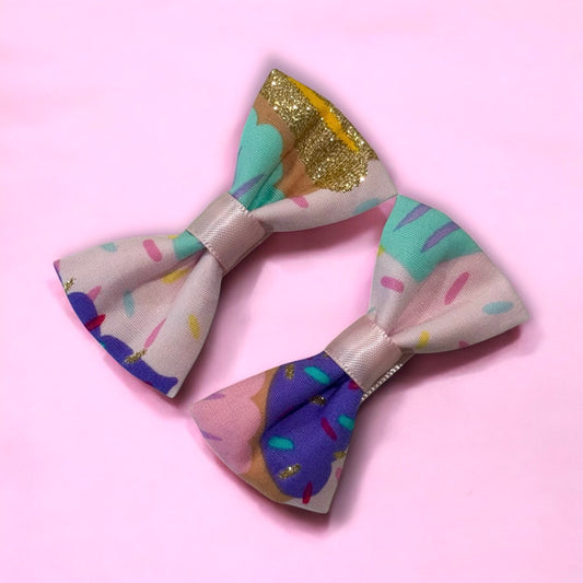Cupcake & Sprinkles Mini Hair Bows