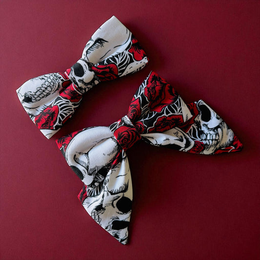 Bad To The Bone Collar Bows