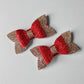 Red & Gold Glitz Mini Hair Bows