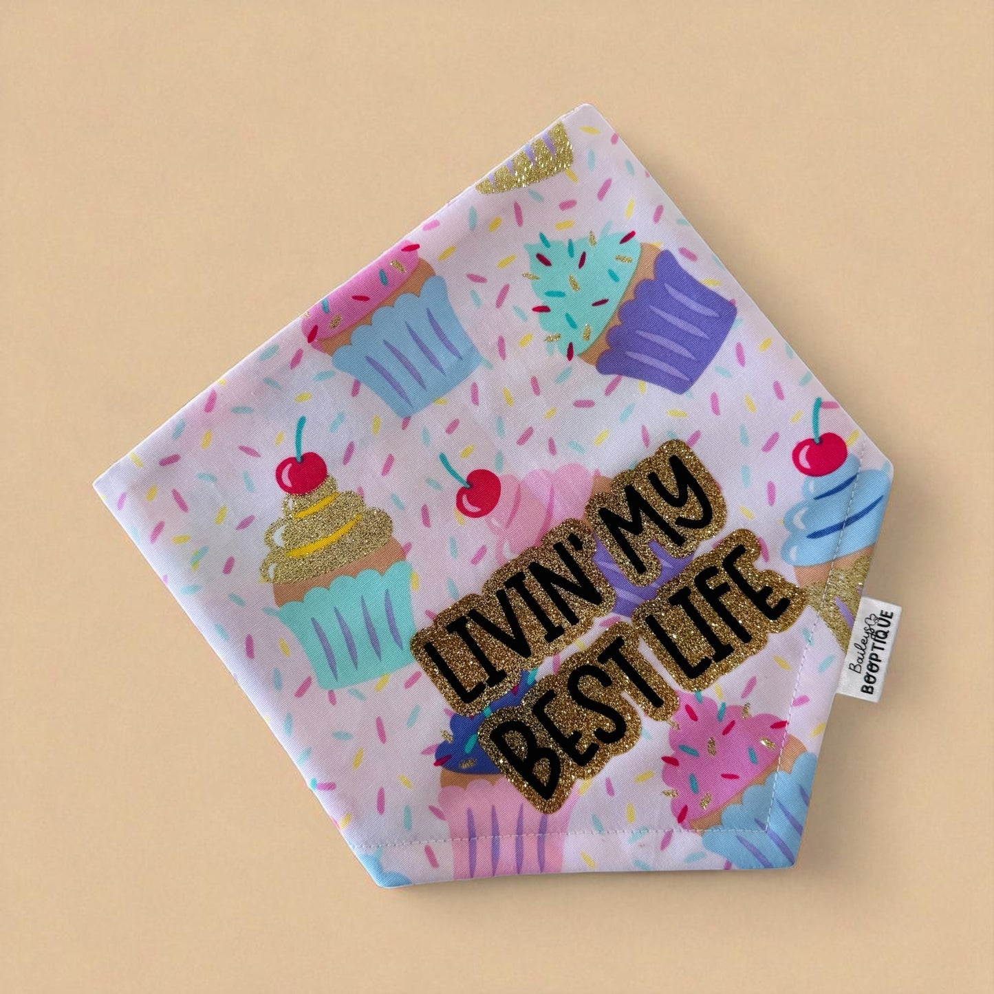 Cupcake & Sprinkles Custom Bandana