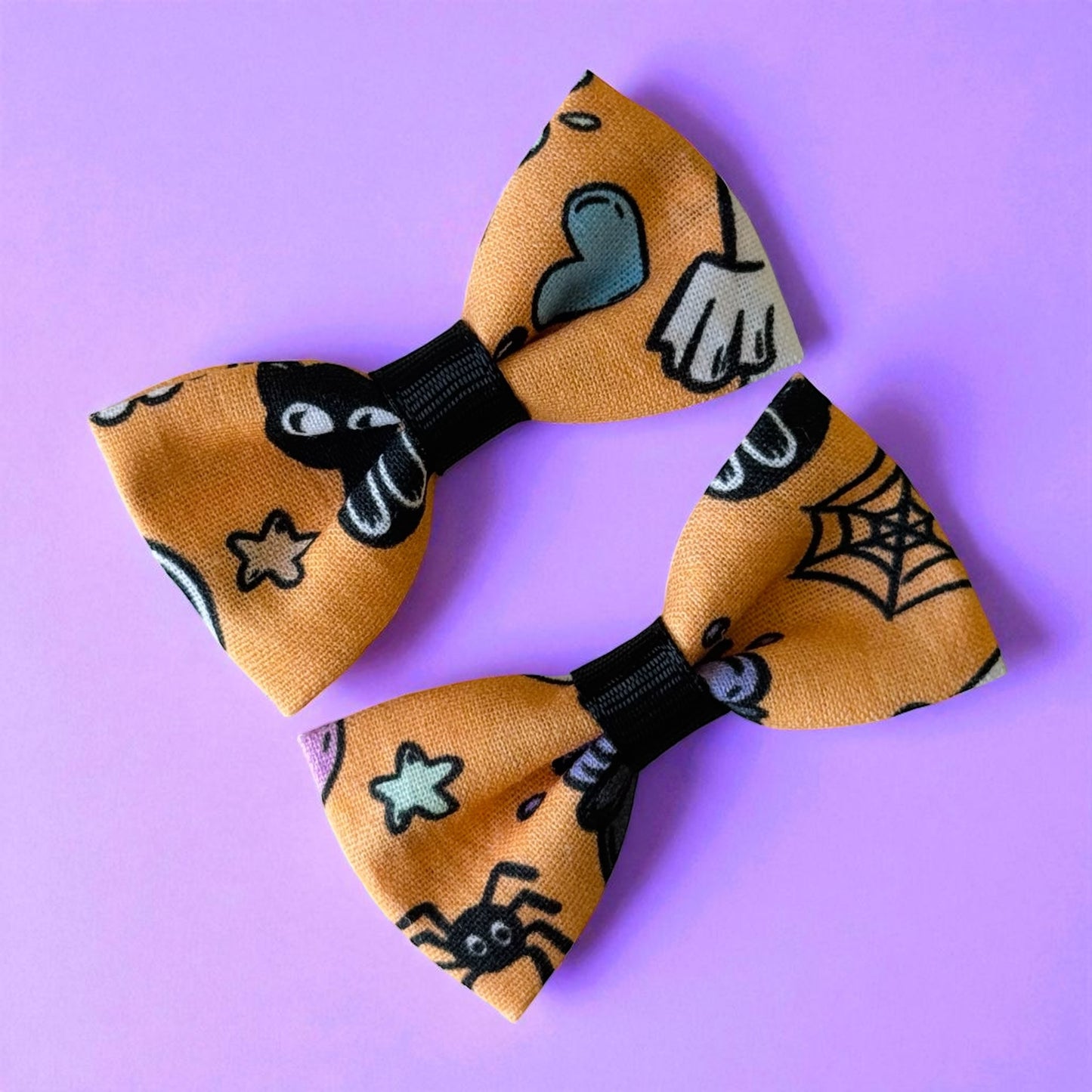 Halloween scatter Mini Hair Bows