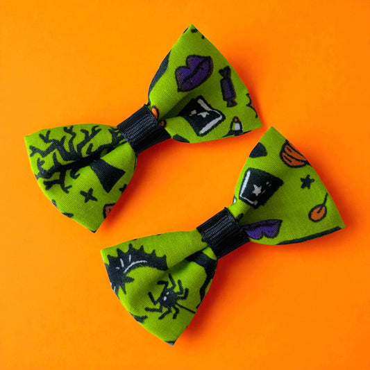 Green Ghosty's Mini Hair Bows