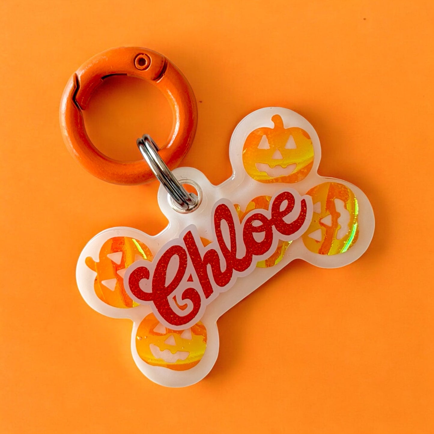 Pumpkin Patch Halloween Resin ID Tag