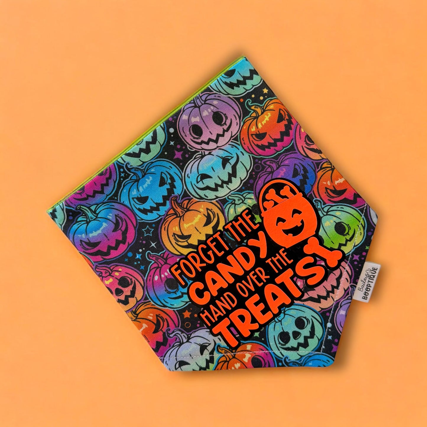 Rainbow Pumpkins Custom Halloween Bandana