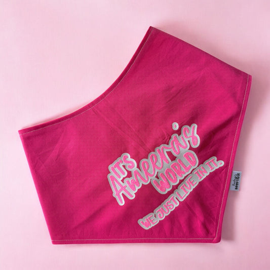 It's *Dog's Name* World, We Just Live In It Custom Bandana