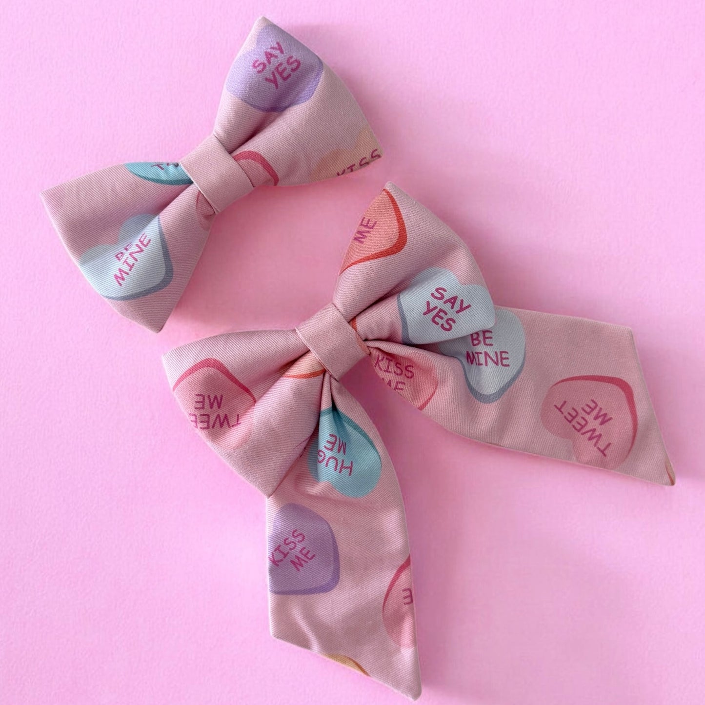 Candy Hearts Collar Bows