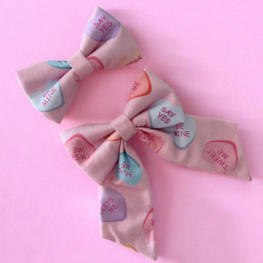 Candy Hearts Collar Bows